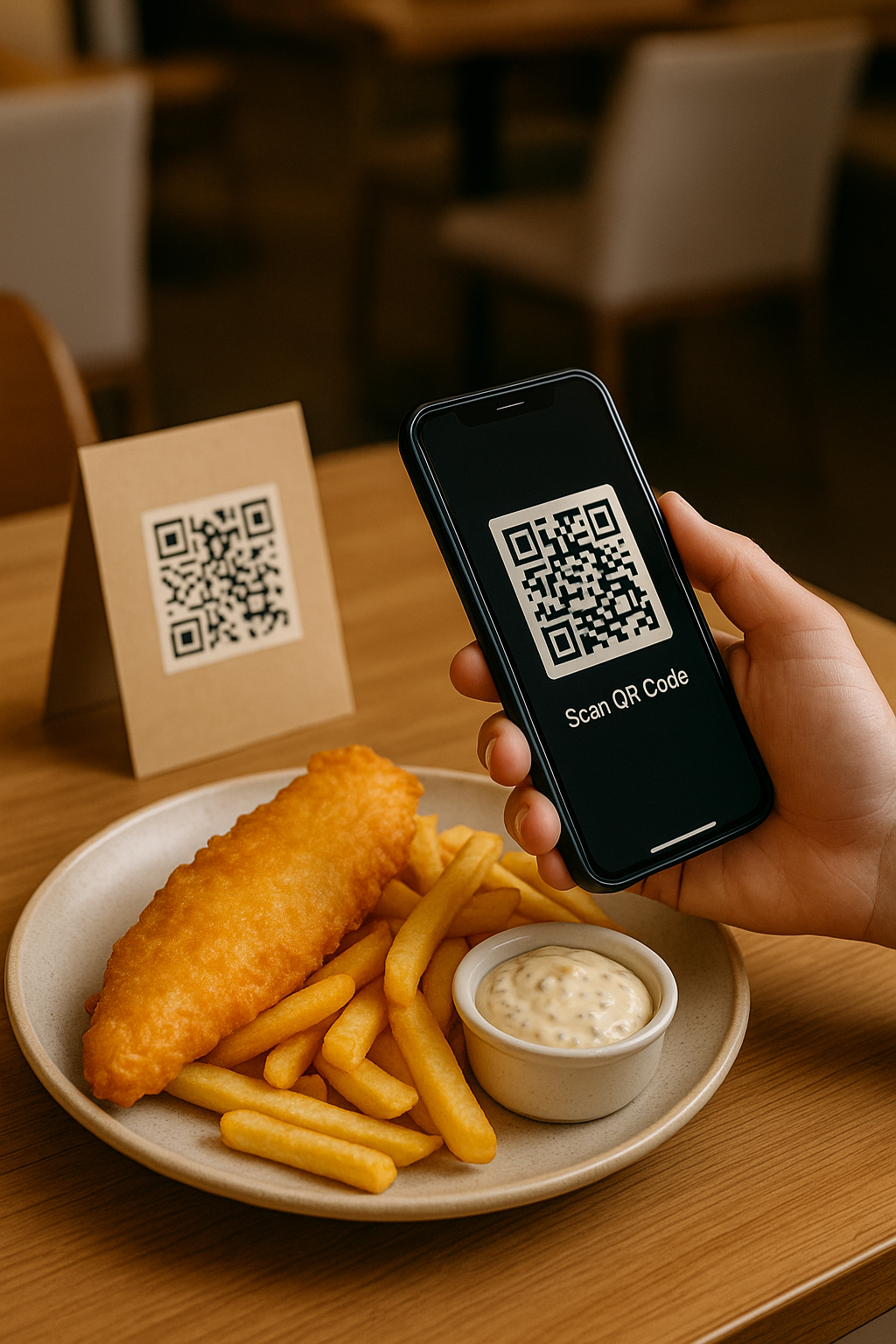 QR ile menüye erişim görseli